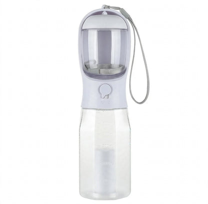 3-in-1 Pet Water & Food Bottle with Waste Bag Holder